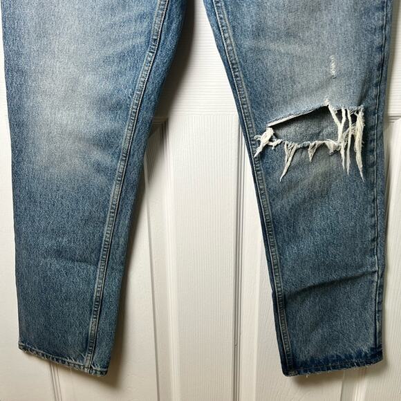 Re/done Revolve Womens Distressed Knee High Wst Originals 70s Straight Leg Sz 28 - Picture 8 of 13